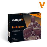 Vallejo Earthtone Colors Paint Set, 16x17 ml