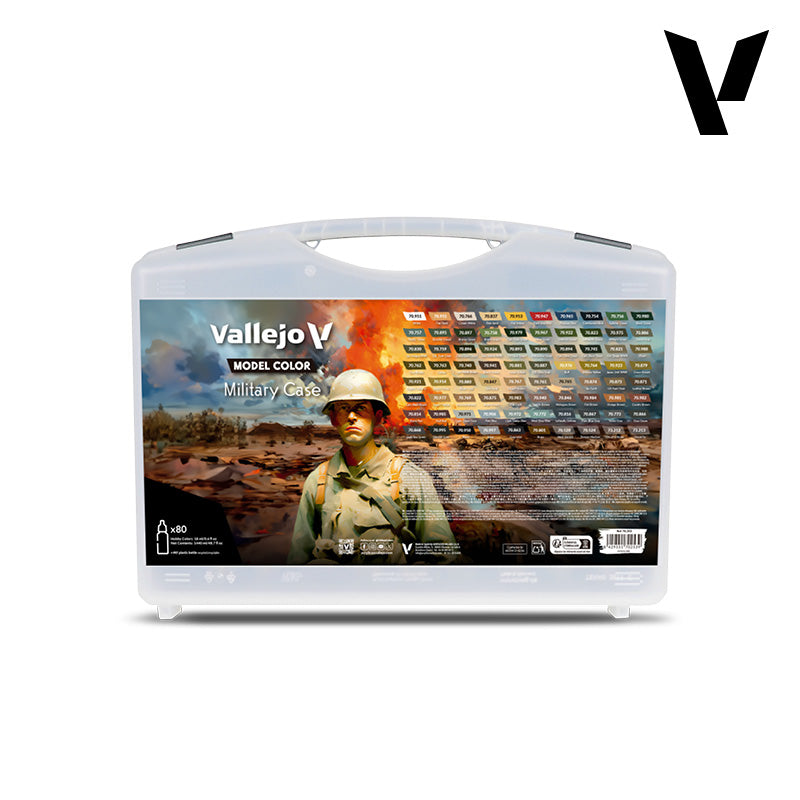 Vallejo Model Color Military Acrylic Paint Set, 80x18 ml
