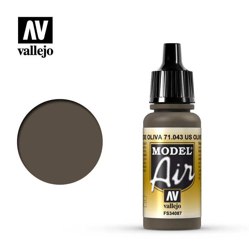 Vallejo Model Air dažai, spalvos 1-100 (1/3 dalis)