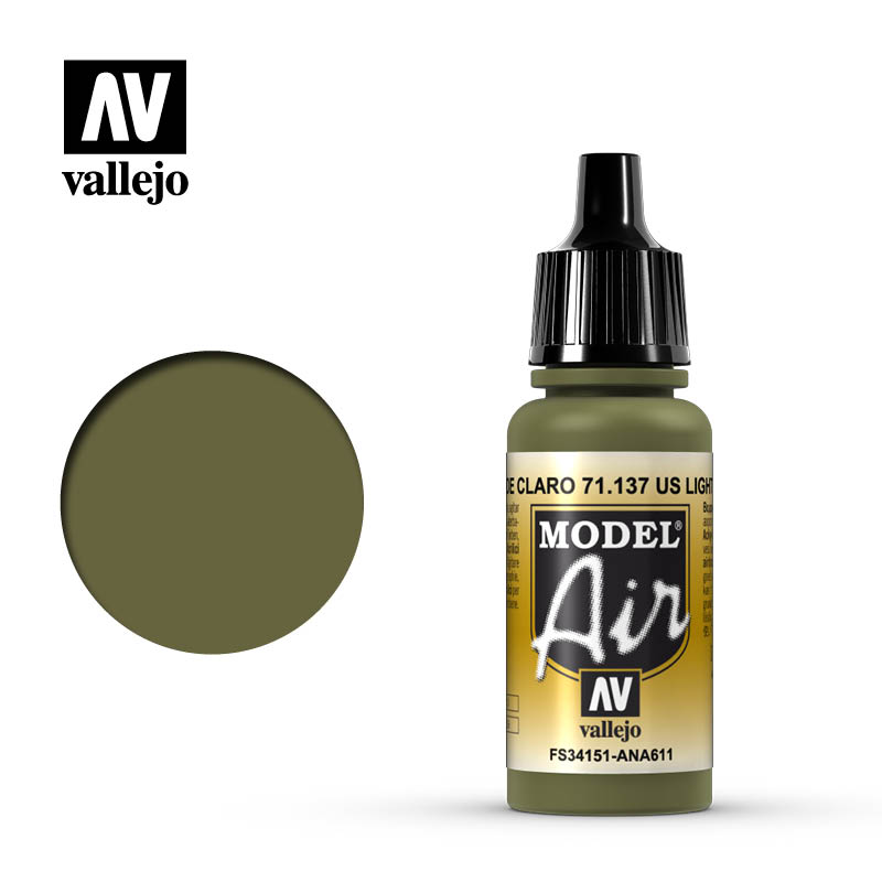 Vallejo Model Air dažai, spalvos 1-100 (1/3 dalis)