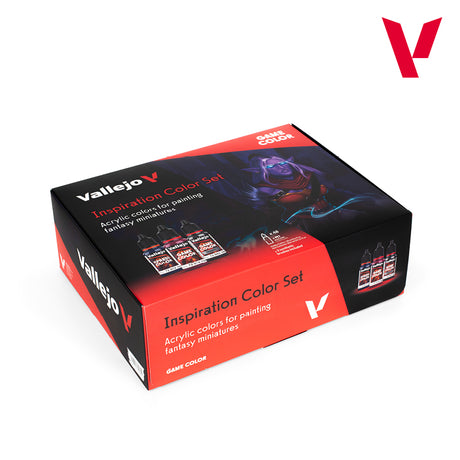 Vallejo Inspiration Color Paint Set, 48x18 ml + 3x brushes