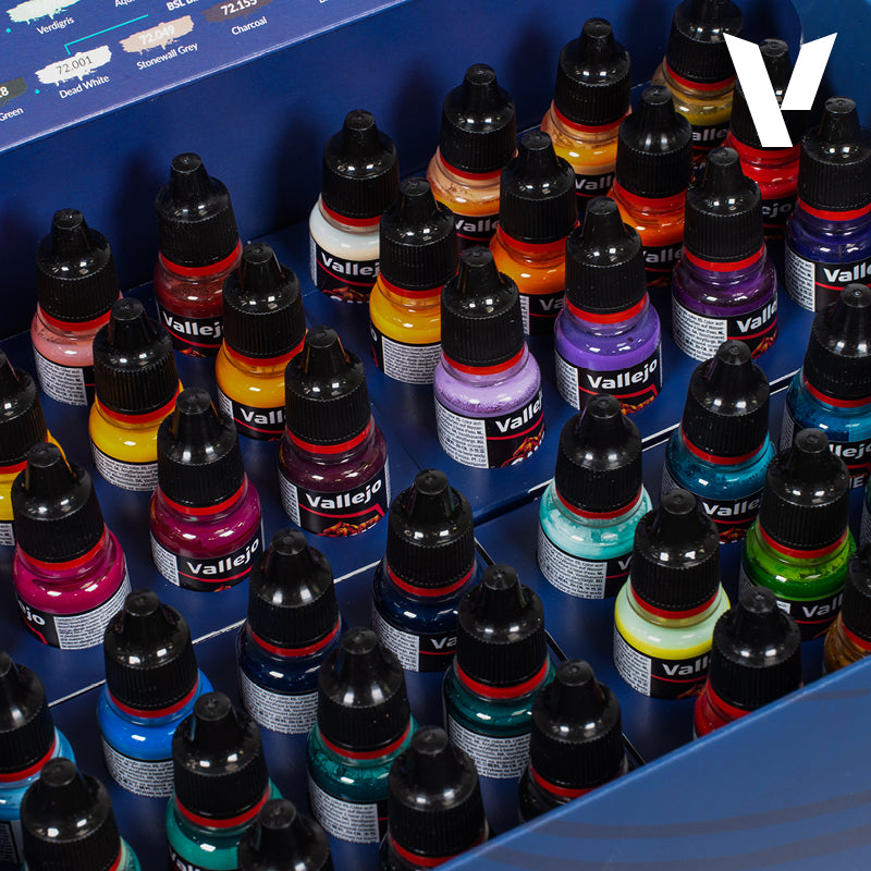 Vallejo Color BSL System dažų rinkinys, 48x18 ml + 3x teptukai + 1x miniatiūra