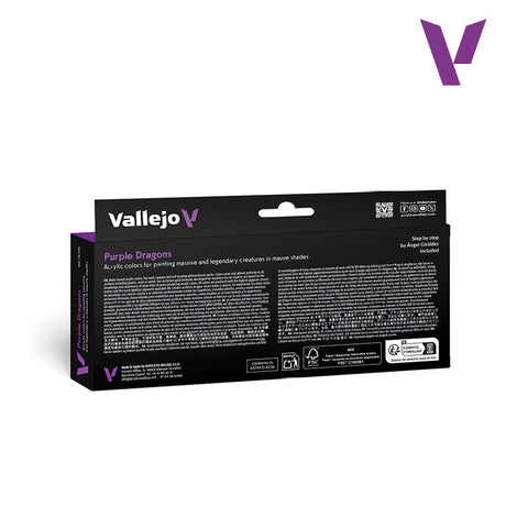 Vallejo Game Color Purple Dragons Set, 8x18 ml