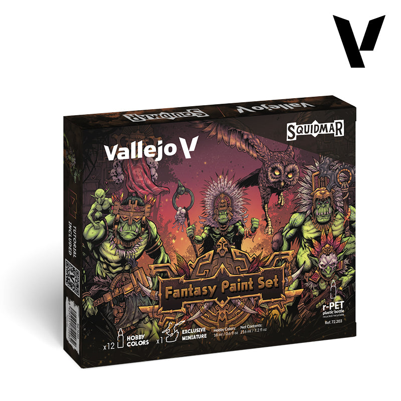 Vallejo Fantasy dažų rinkinys, 12x18 ml + 1x miniatiūra