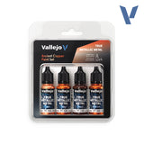 Vallejo True Metallic Metal Ancient Copper Acrylic Paint Set, 4x18 ml