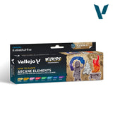Vallejo Wizkids Arcane Elements Acrylic Paint Set, 8x8 ml