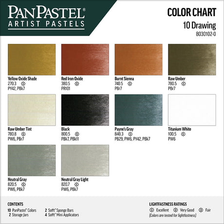 PanPastel Drawing Set, 10 pcs.