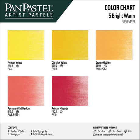 PanPastel Starter Bright Warm Set, 5 pcs.