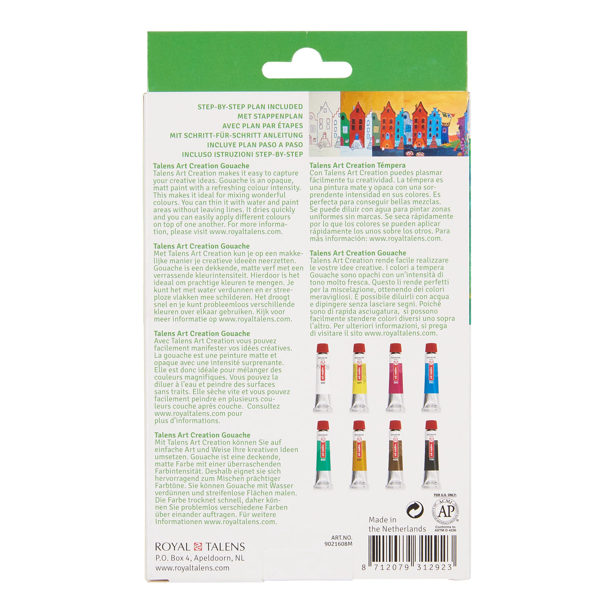 Talens Art Creation Gouache Set, 8x12 ml