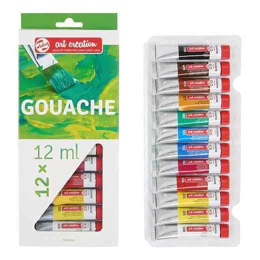 Talens Art Creation Gouache Set, 12x12 ml