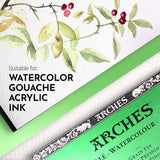Arches akvarelinio popieriaus blokas, Cold Pressed, 300 gsm, 100 % medvilnė, 20 lapų