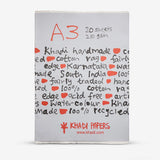 Handmade Khadi Paper from India, 20 Sheets, 210 gsm