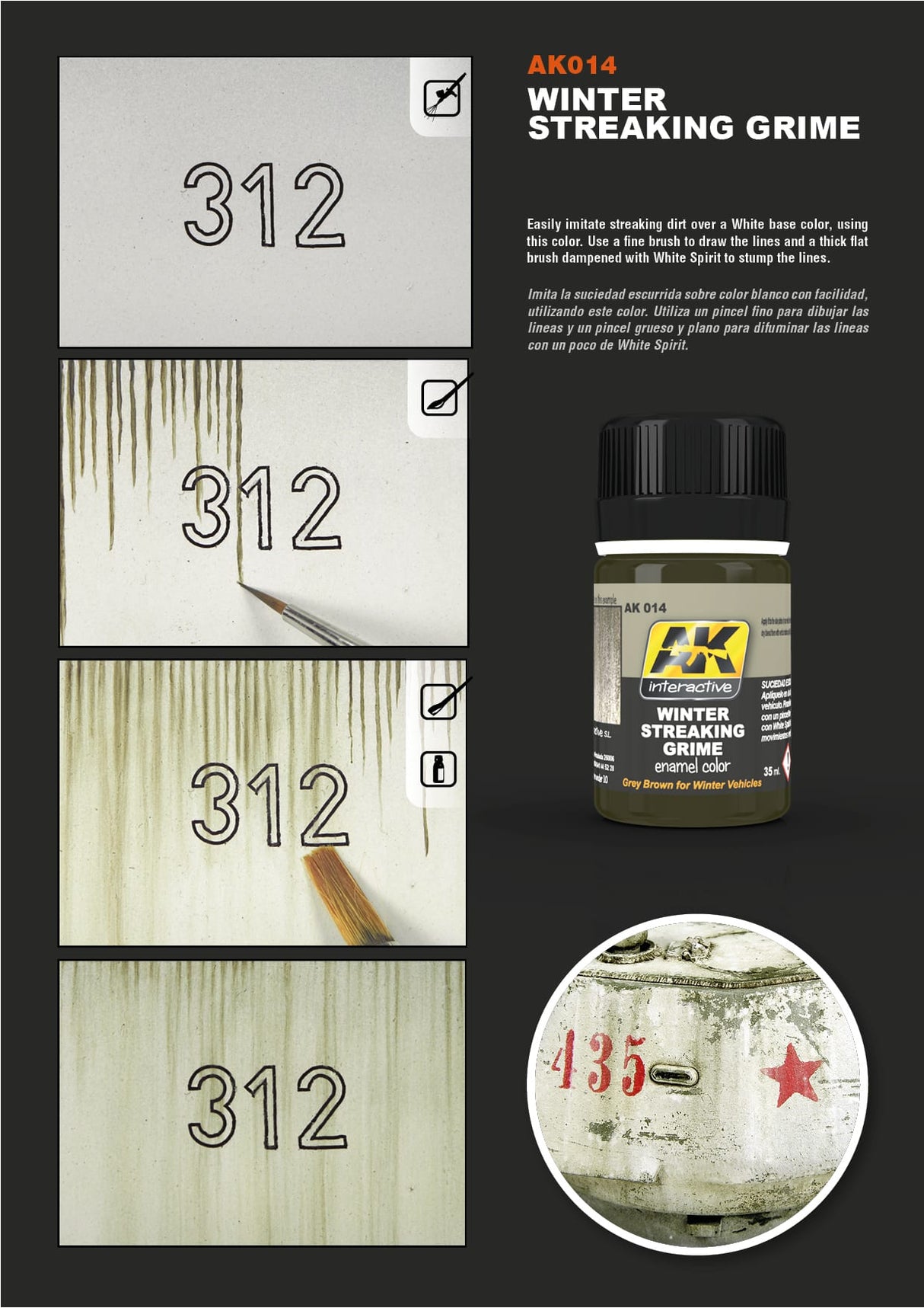 AK Interactive Winter Streaking Grime, 35 ml