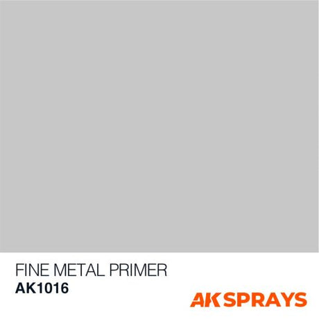 AK Interactive pilkos spalvos purškiamas gruntas metalui, 150 ml