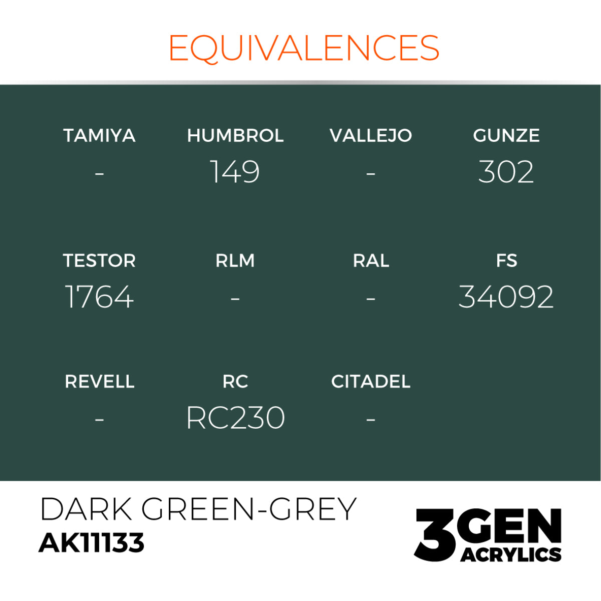 AK Interactive 3GEN Acrylic Paint, colours 74-146 (part 2/3)