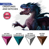 AK Interactive Creatures and Witches Quick Gen Set, 4×18 ml