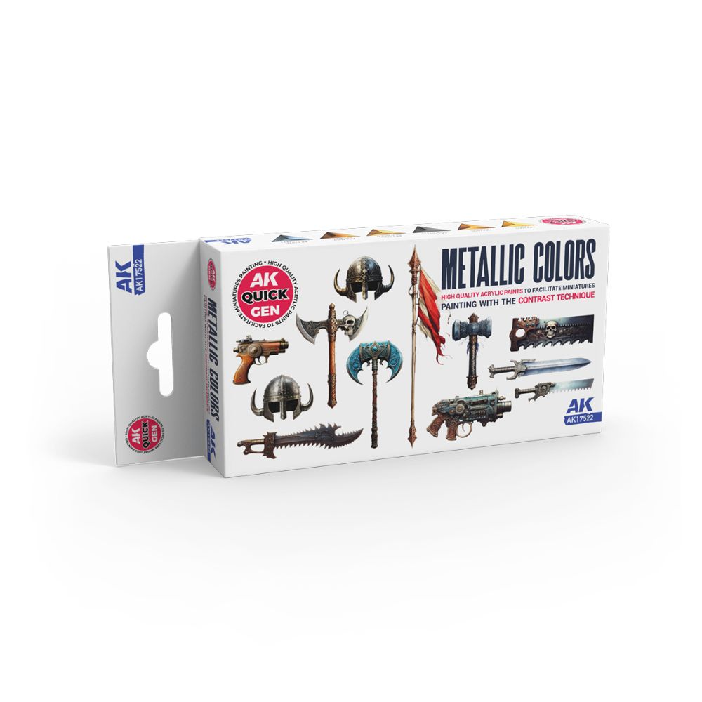 AK Interactive Metallics Quick Gen Set, 6×18 ml