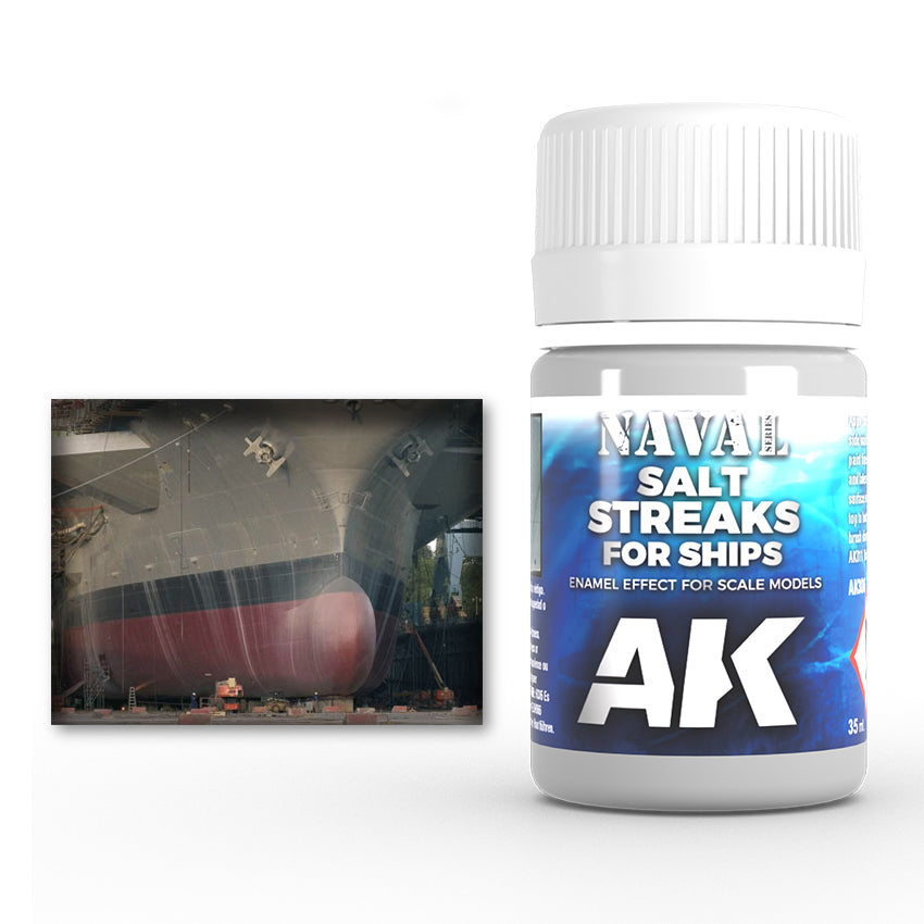 AK Interactive Naval Salt Streaks for Ships efekto dažai, 35 ml