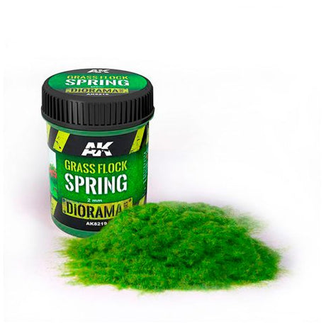 AK Interactive Spring Grass Flock žolės pluoštas, 2 mm, 250 ml