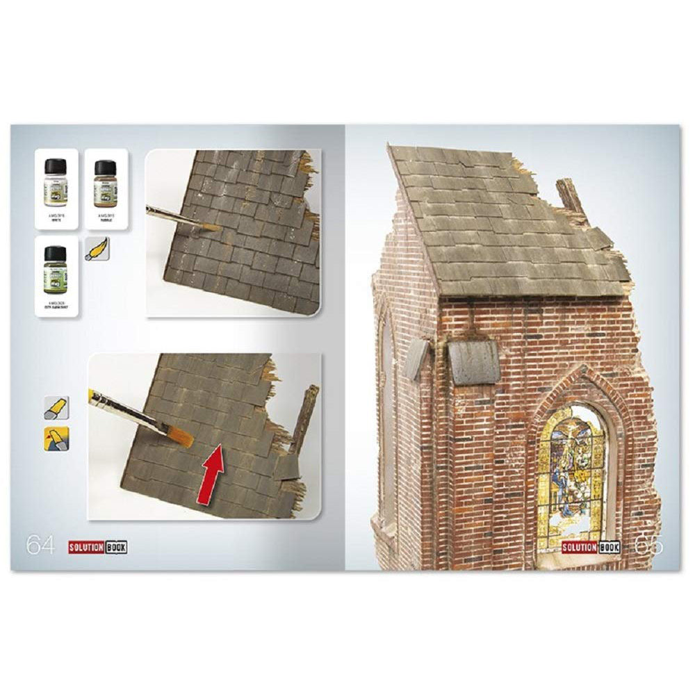 AMMO by Mig Solution Book "How to Paint Brick Buildings" mokomoji knyga