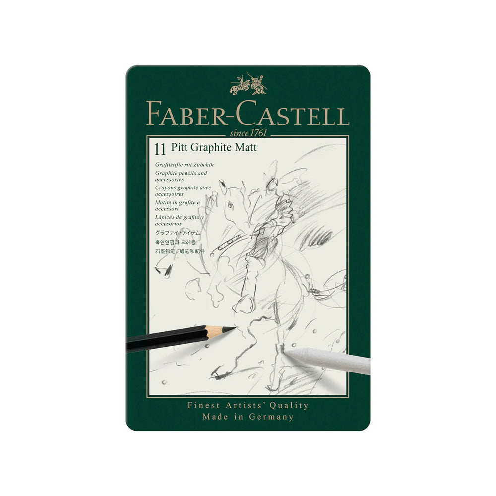 Faber-Castell Pitt Graphite Matt Set for Sketching, 11 pcs.