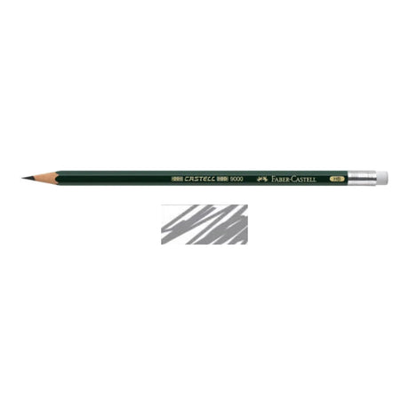 Faber-Castell 9000 grafitinis pieštukas su trintuku