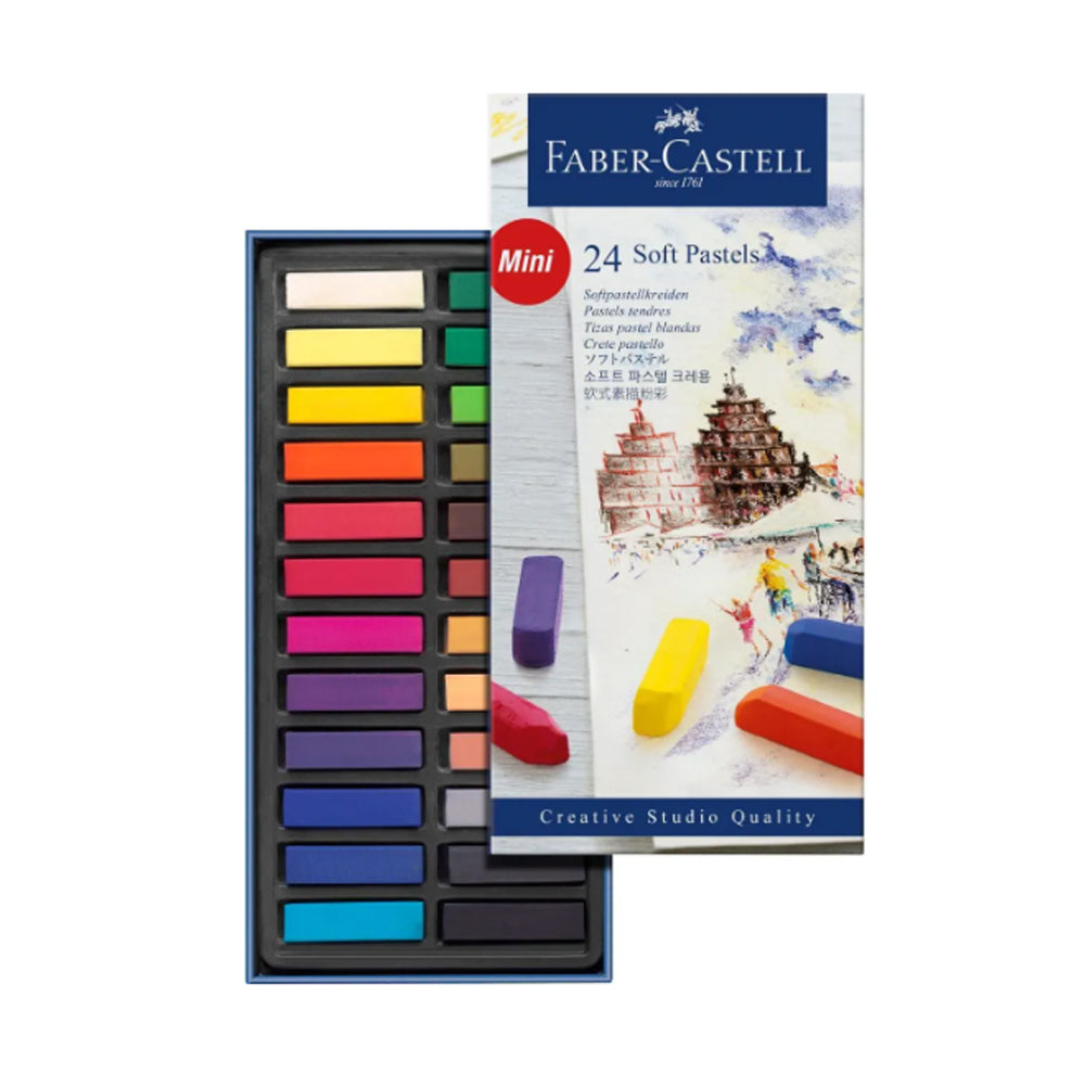 Faber-Castell Mini minkštos pastelės, 24 spalvos