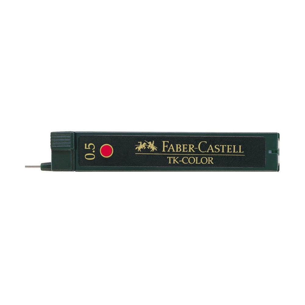 Faber-Castell TK-Color grafitai, 0,5 mm, raudonos spalvos, 12 vnt.