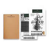 Faber-Castell Pitt Artist India Ink Pen Fineliners Set, 8 pcs. + Sketchbook