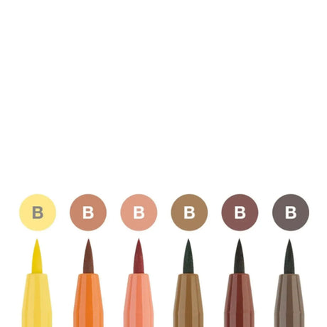 Faber-Castell Pitt Artist India Ink Brush Pen Terra Set, 6 pcs., various colours