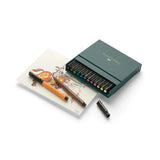 Faber-Castell Pitt Artist India Ink teptukinių rašiklių rinkinys, 12 vnt., įvairių spalvų