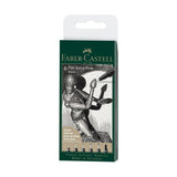 Faber-Castell Pitt Artist India Ink Pen Set, 6 pcs., Black, XXS, XS, S, F, M, 1.5