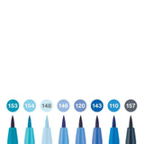 Faber-Castell Pitt Artist India Ink teptukinių rašiklių rinkinys, 8 vnt., The Blues
