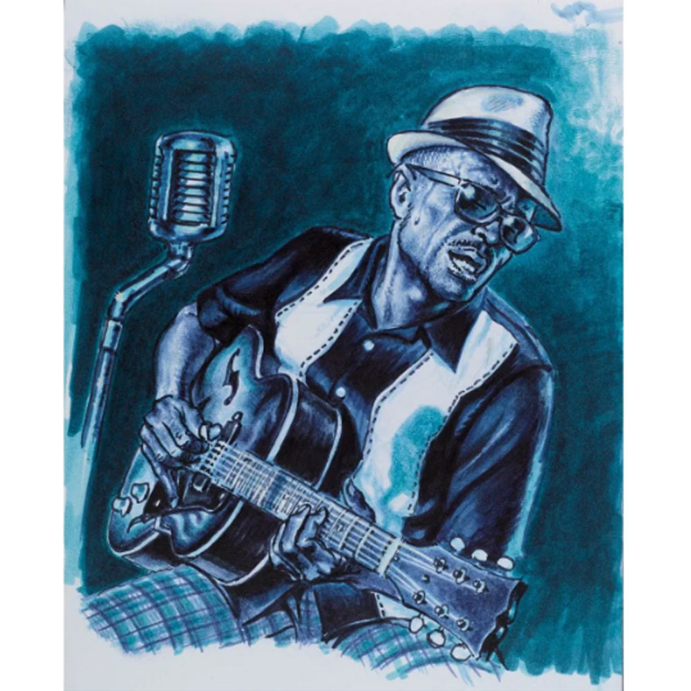 Faber-Castell Pitt Artist India Ink teptukinių rašiklių rinkinys, 8 vnt., The Blues