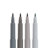 Faber-Castell Pitt Artist India Ink rašiklių rinkinys, 4 vnt., pilki atspalviai, B