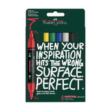 Faber-Castell Multimark Acrylic Marker Set, 6 Basic Colours