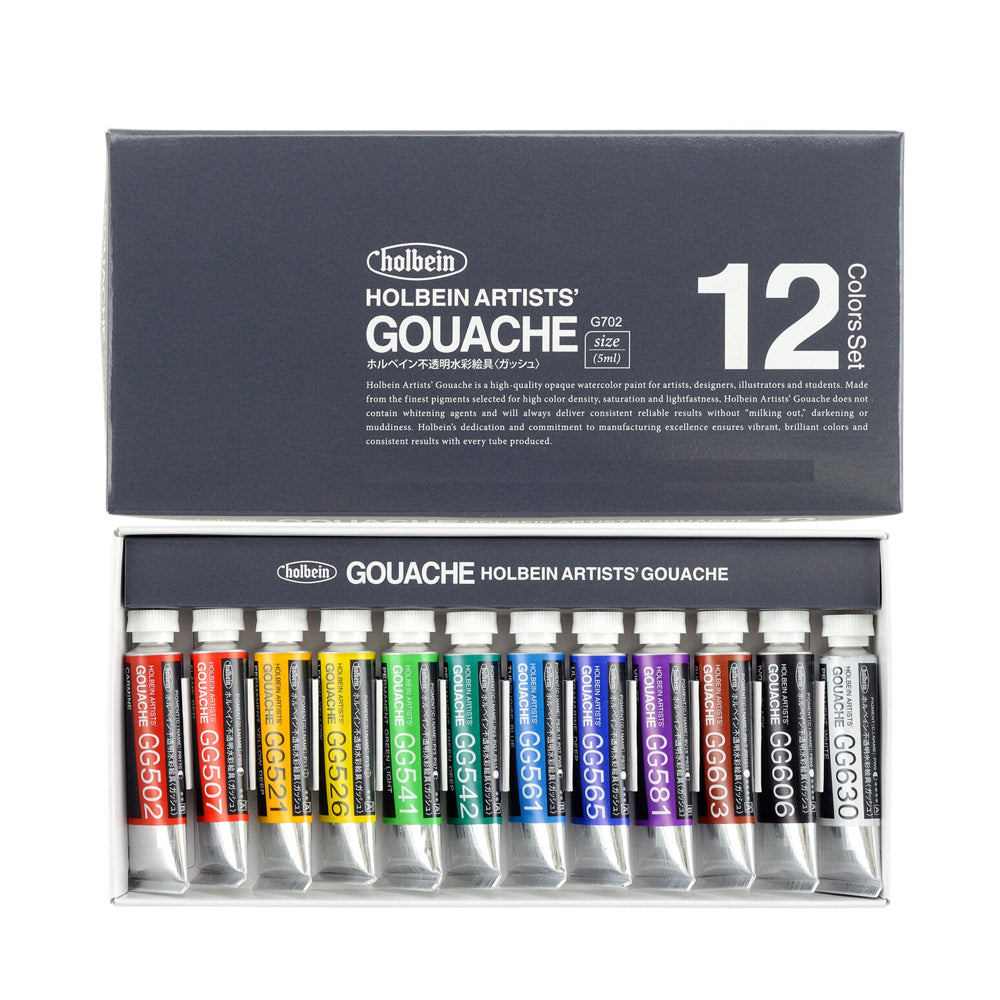 Holbein Artists’ guašo tūbelėse rinkinys, 12x5 ml