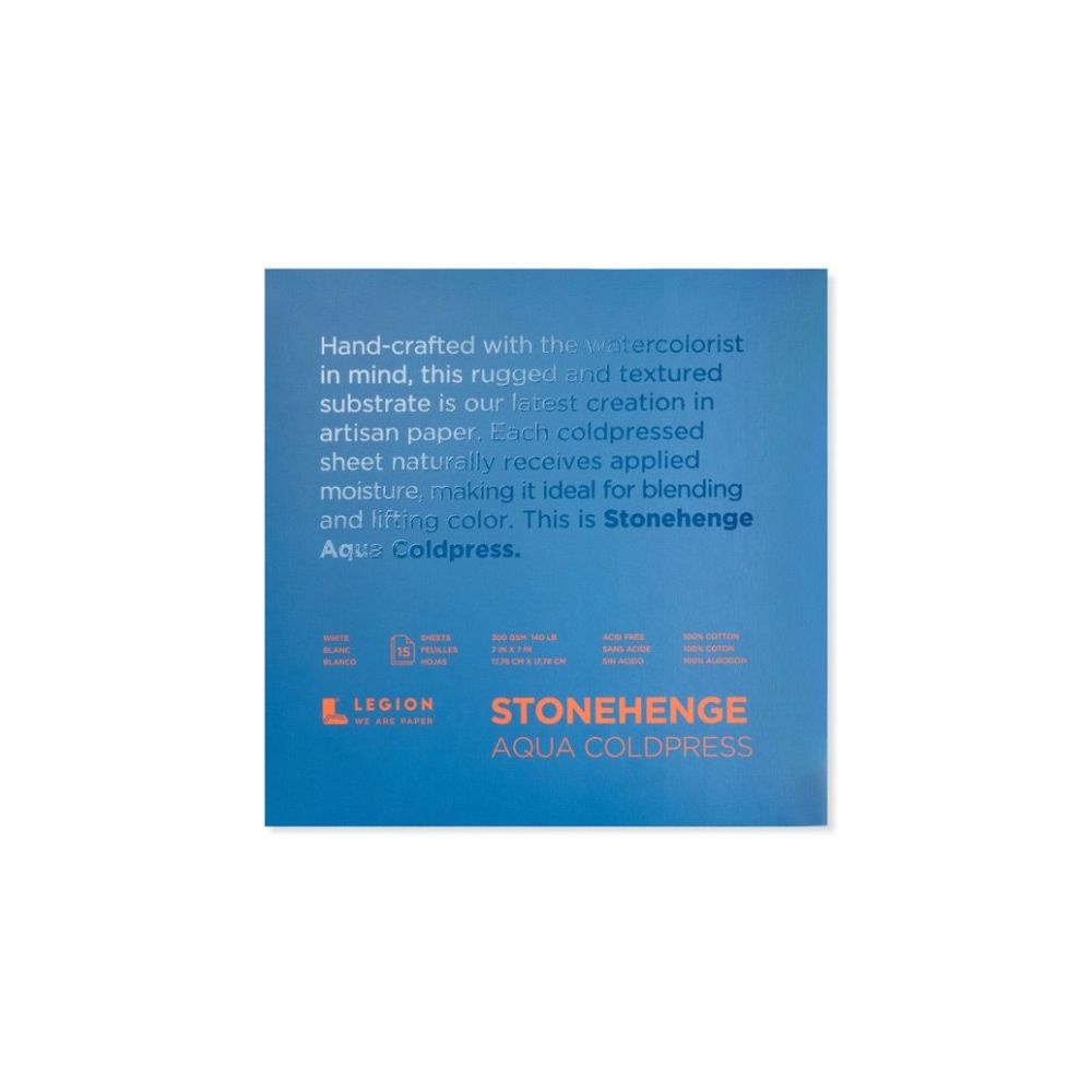 Stonehenge Aqua White watercolour paper, 15 sheets, 300 gsm