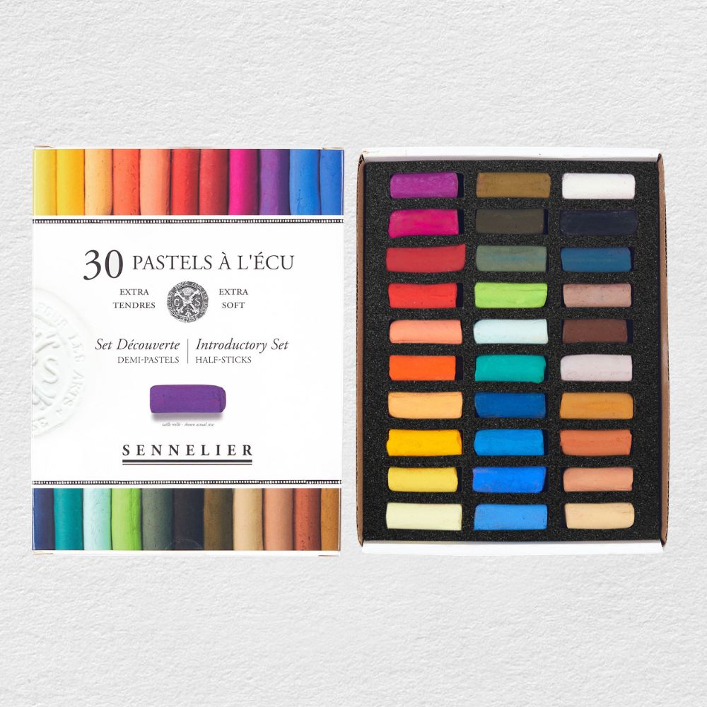 Sennelier Half-Stick Soft Pastel Introductory Set, 30 Colors