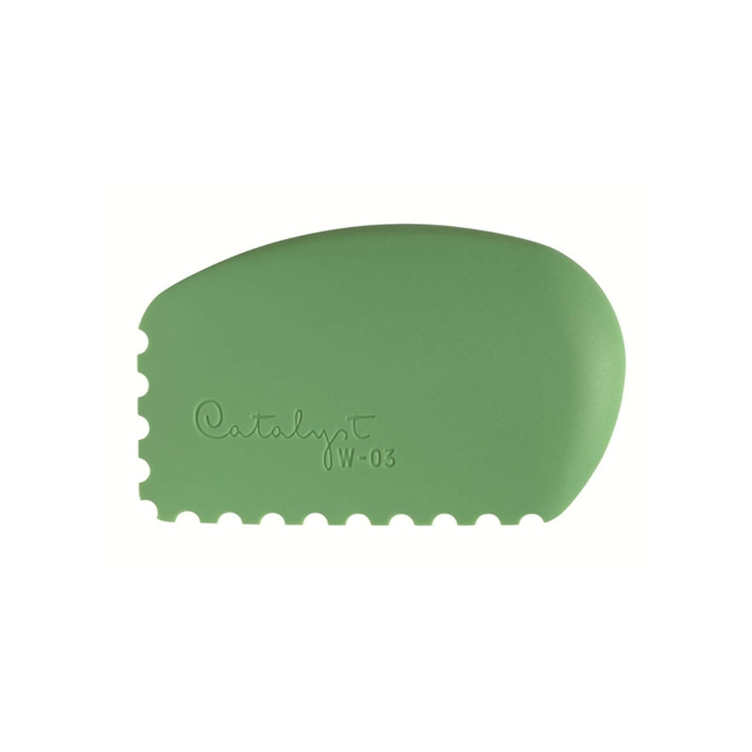 Princeton Brush Catalyst™ Wedge silikoninis tapybos įrankis, žalios spalvos, No. 3