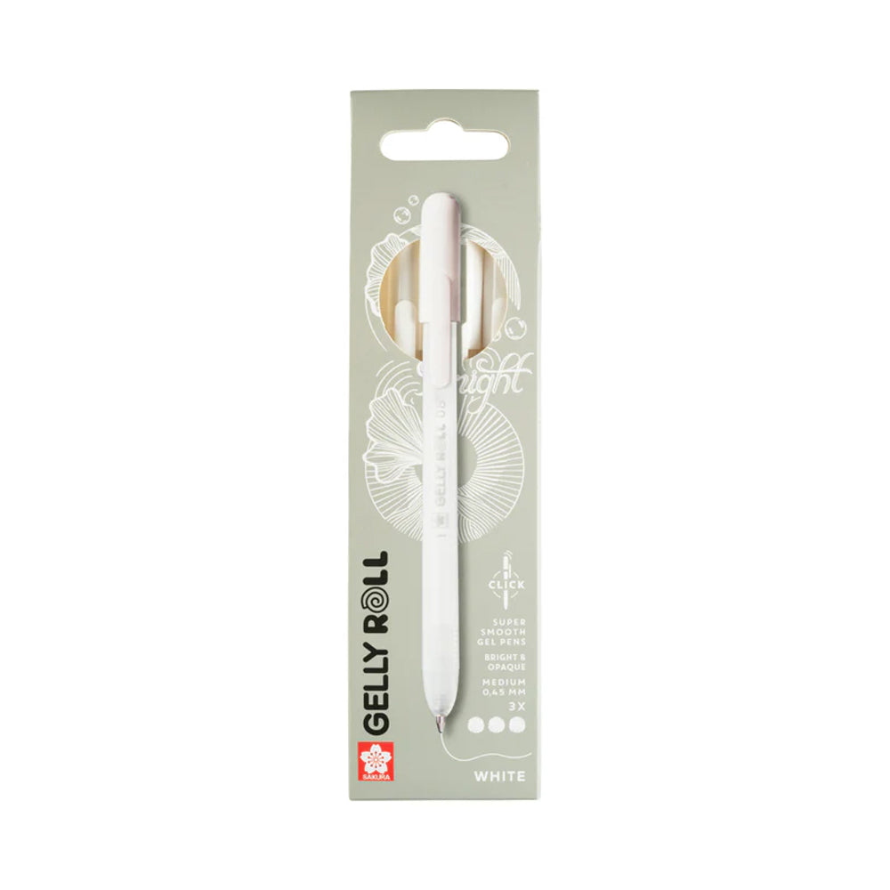 Sakura Gelly Roll baltų gelinių tušinukų rinkinys, 3 vnt.