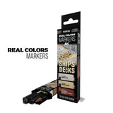 AK Interactive Real Colors Markers Ships and Decks rinkinys, 3 markeriai