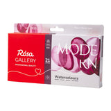 ROSA Gallery Watercolour Metal Tin Set - Modern, 21 colours