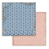 Stamperia Double-Sided Scrapbooking Paper Set - Vintage Library Backgrounds Selection, 10 units