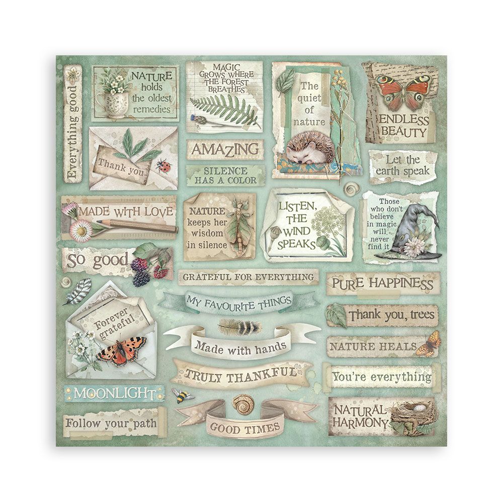 Stamperia Double-Sided Scrapbooking Paper Set - Herbarium Silvae,  10 units