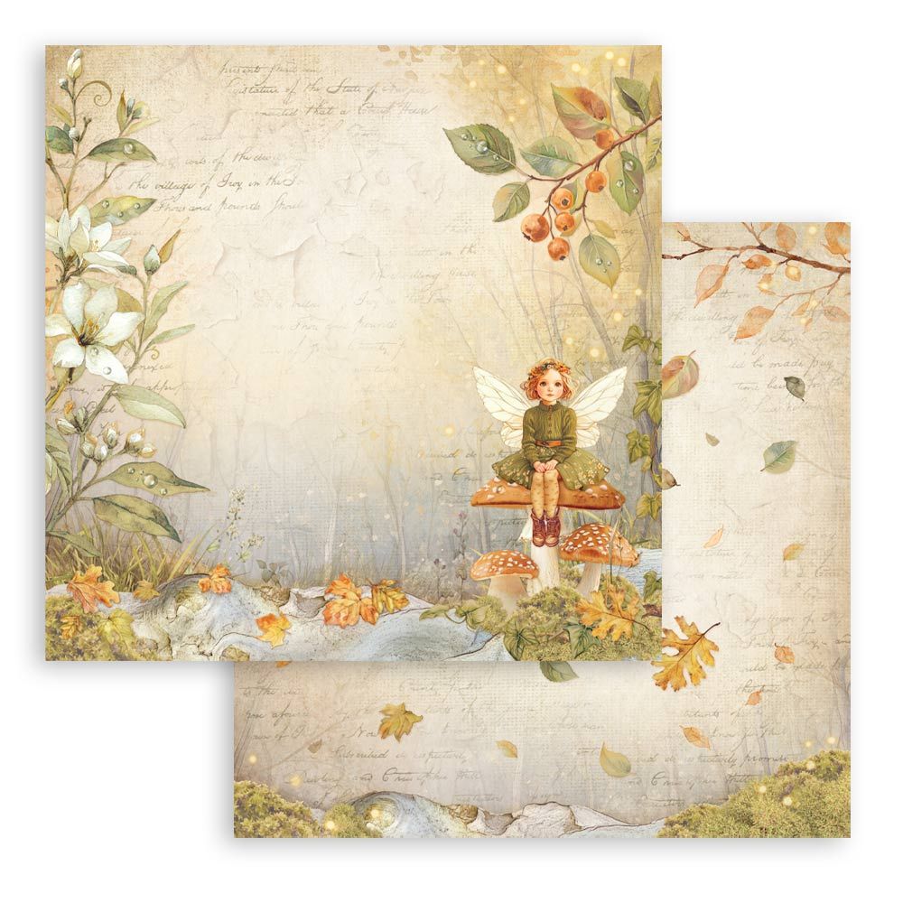Stamperia Double-Sided Scrapbooking Paper Set - Whispering Woods, 10 units