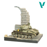 Vallejo German Ruined Building Base, 15.5×15.5 cm