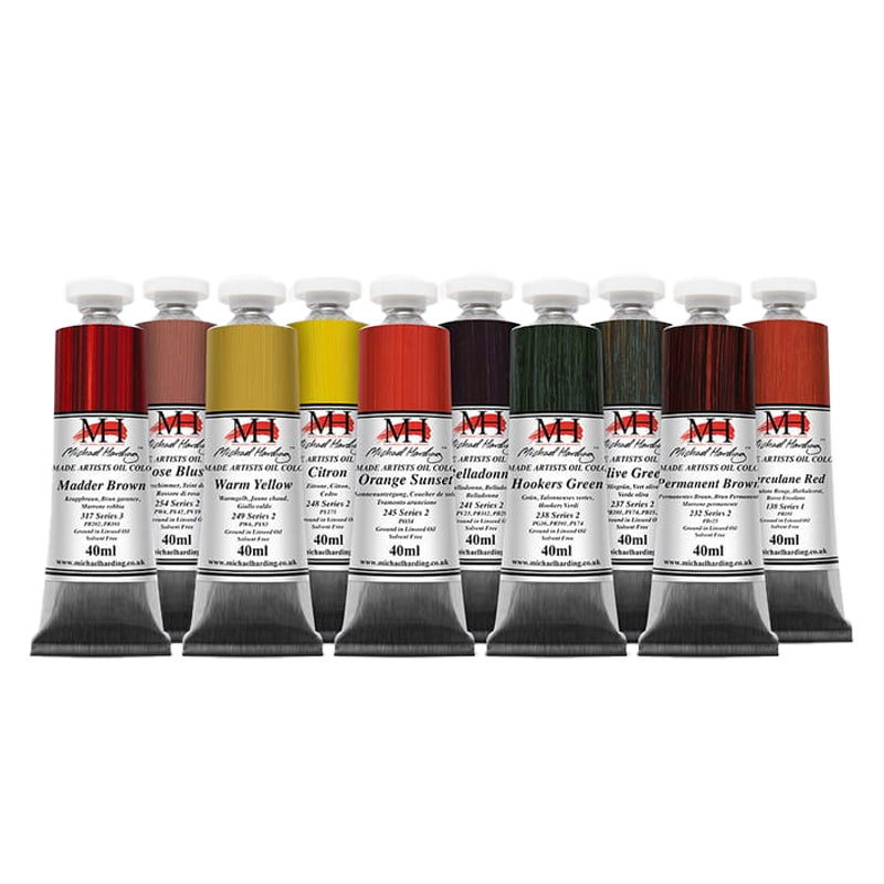 Michael Harding Whitechapel aliejinių dažų rinkinys, 10x40 ml