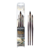 Da Vinci Prafull Sawant Watercolor Brushes Set, 3 pcs.