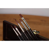 Da Vinci Top-Acryl Brushes Set in a Wooden Box, 5 pcs.